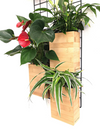 <b>3-PACK FLORA - Flower Power</b><br>giardino verticale componibile, pack da 3 vasi e griglia, con piante incluse - 𝘕EASYJUNGLE