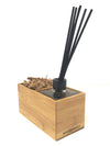 Aira Black | Stand in Bamboo naturale con Vaso per pianta. Fai da te, HLP 8,5 x 8,5 x 16,5 cm - 𝘕EASYJUNGLE